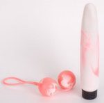 Вибратор и шарики pink